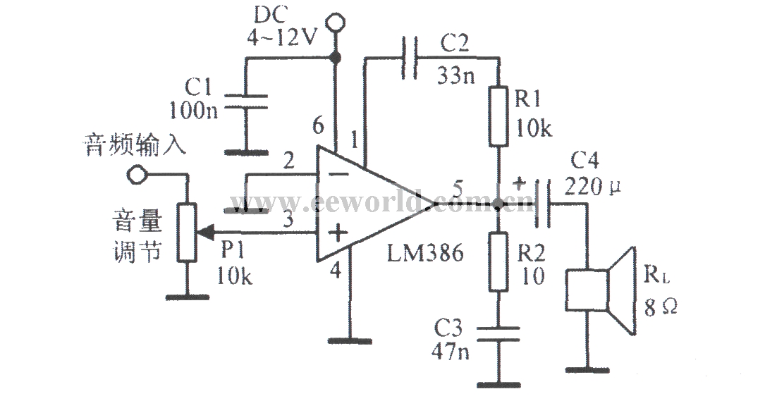 lm386典型应用电路