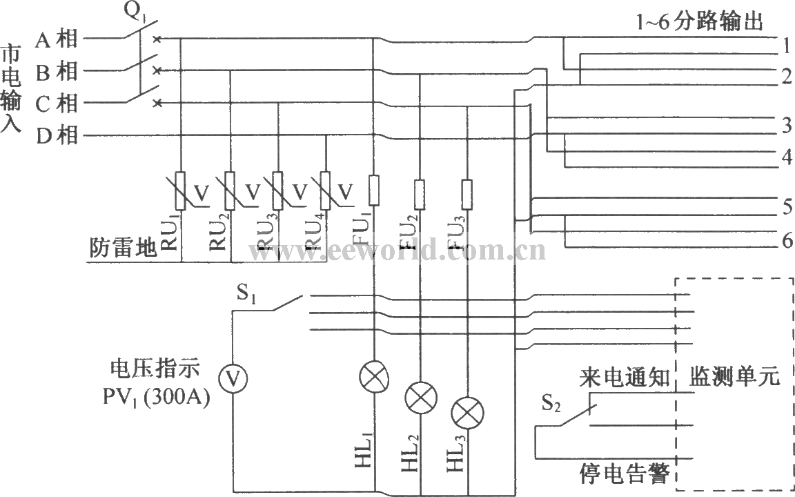 dut07交流配電箱電原理圖 --電子電路圖--電子工程世界