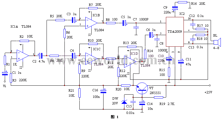 高保真btl放大器电路