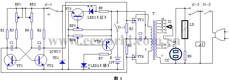 100wvmos管逆變電源電路