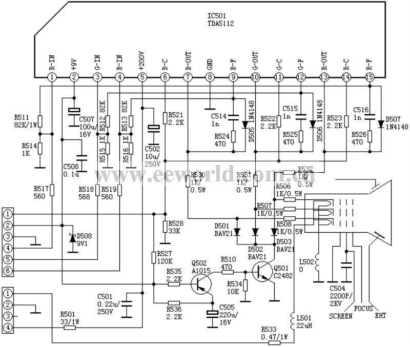 视放电路:tda5112