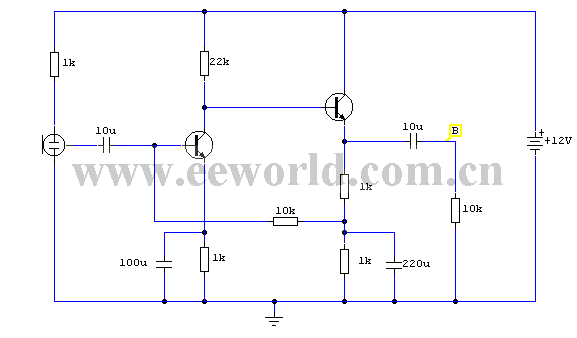 ecm 麥克前置放大器 --電子電路圖--電子工程世界